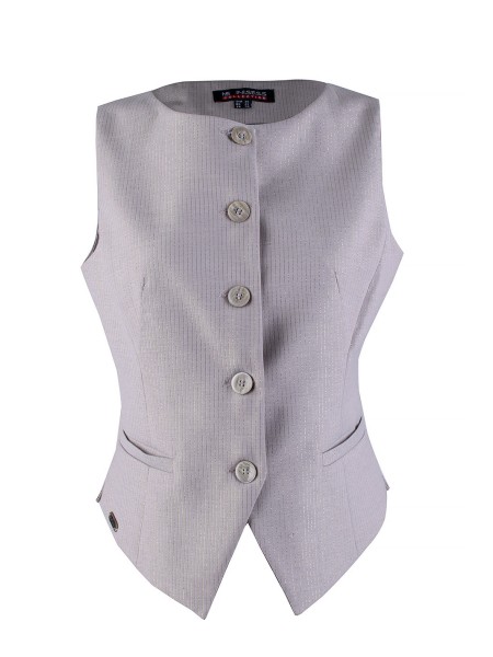 Women's Beige Vest with Rayrano Lame 24507 / 2023