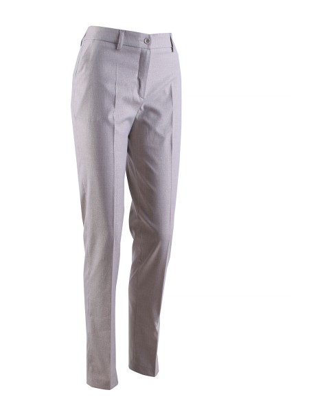 Pantaloni de damă bej cu Lamé discret 24512 / 2024