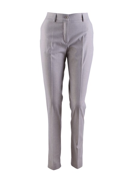 Pantaloni de damă bej cu Lamé discret 24512 / 2024