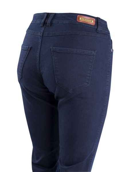 Elastic Women's Jeans in Dark Blue Color 24520 / 2024