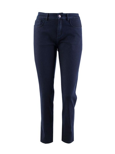 Elastic Women's Jeans in Dark Blue Color 24520 / 2024