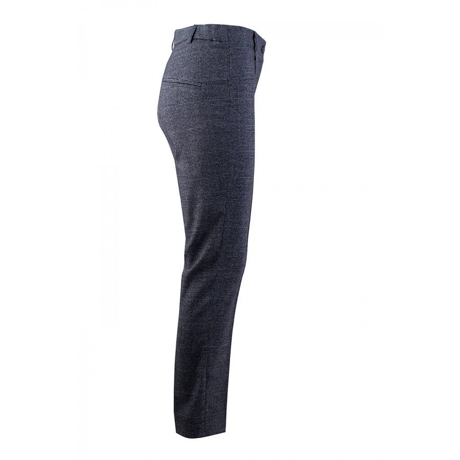 Pantaloni clasici de iarna din lana cu carouri elegante 24533 / 2025