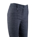 Pantaloni clasici de iarna din lana cu carouri elegante 24533 / 2025