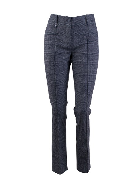 Pantaloni clasici de iarna din lana cu carouri elegante 24533 / 2025