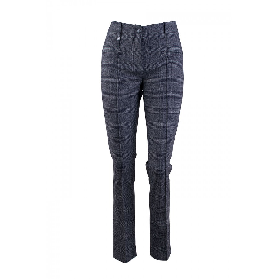 Pantaloni clasici de iarna din lana cu carouri elegante 24533 / 2025