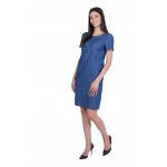 Rochie din denim pentru femei de Tencel 20280 / 2020