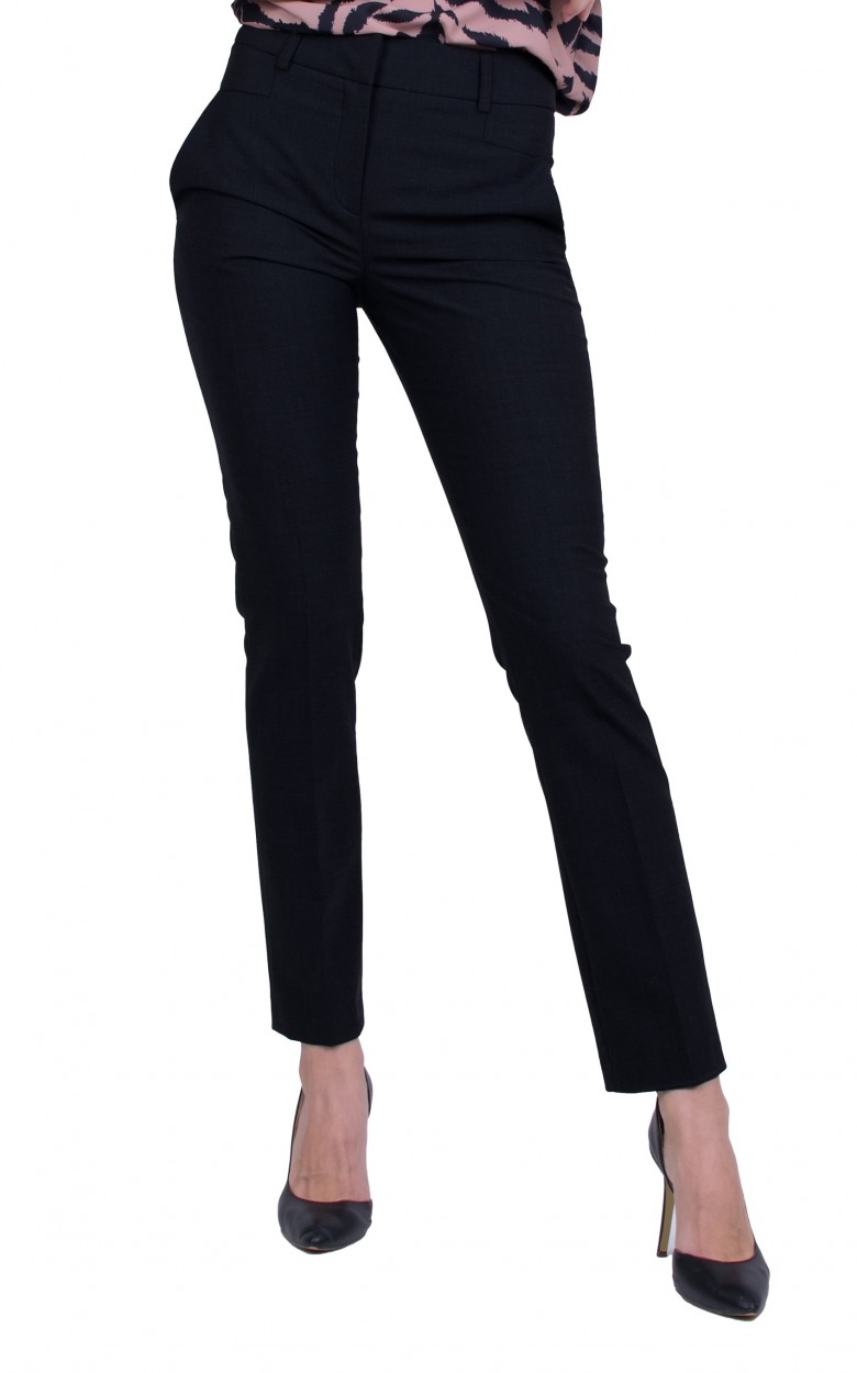 Women's Straight Leg Black Dressy Pants - Formal Black Careerwear Pants –  Moda Xpress