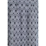 Rochie albă deschisă cu ornamente negre și buzunare practice 24136 / 2024