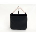 Черна дамска чанта с къса дръжка и през рамо BAG 1174 BLACK