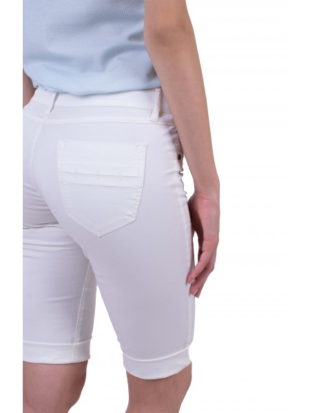 White Cotton Bermuda shorts in classic vision N 20298 / 2020