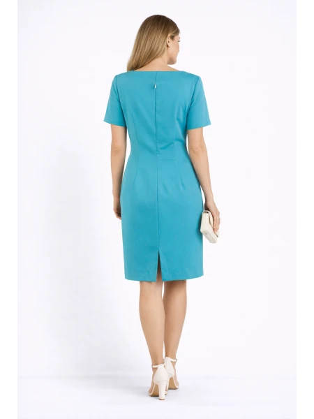 Изискана Тюркоазена Рокля за Официални Събития 24130 / 2024 Изискана Тюркоазена Рокля за Официални Събития 24130 / 2024